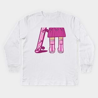 skater girl Kids Long Sleeve T-Shirt